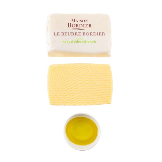 Beurre Bordier à l'Huile d'Olive Citronnée 125gr