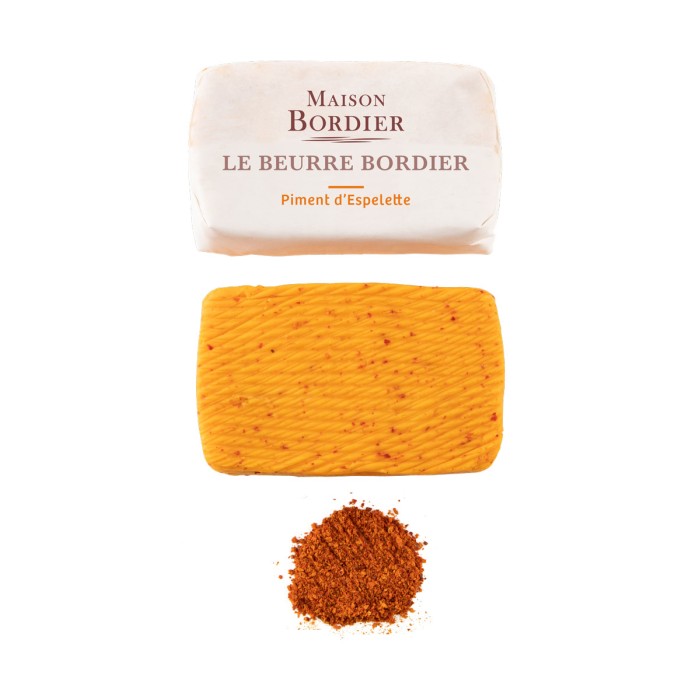Beurre Bordier au Piment d'Espelette 125gr