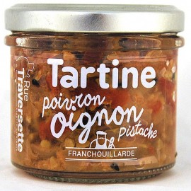Tartinerie Oignon, Poivron & Pistache