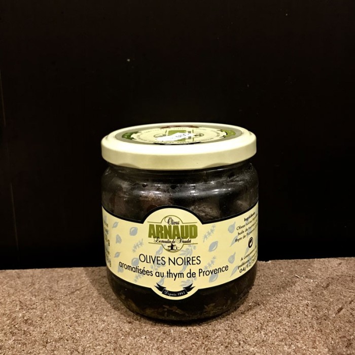 Olives Noires aromatisées au Thym de Provence (Arnaud)