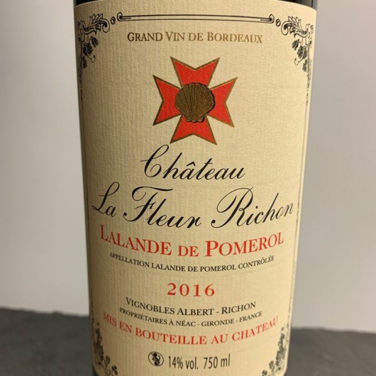 Vin Lalande de Pommerol Château la fleur Richon